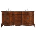 thumbnail image 1 of Elegant Decor Danville 72" Double Marble Top Bathroom Vanity in Teak, 1 of 7
