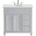 thumbnail image 1 of Elegant Lighting Vf12336-Vw Otto 36" Free Standing Single Basin Vanity Set - Grey, 1 of 7
