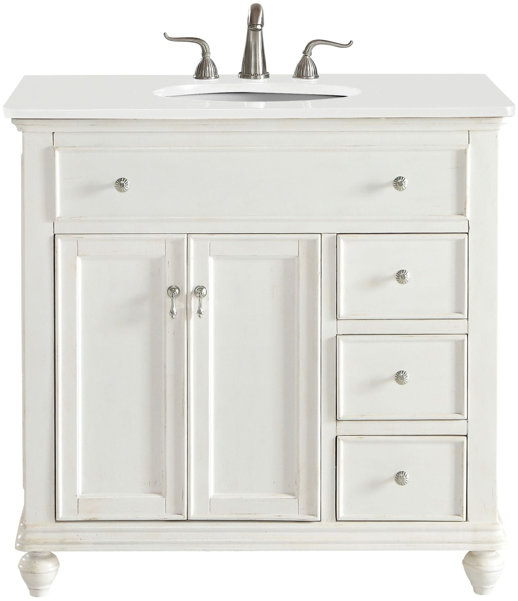 Elegant Lighting VF12336AW-VW Otto 36" Free Standing Single Basin