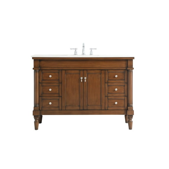 Elegant Lighting Vf13048 Lexington 48" Free Standing Single Basin Vanity Set - Wood