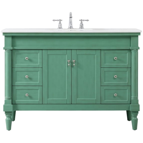 Elegant Lighting VF13048VM-VW Lexington 48" Free Standing Single Basin Vanity Set -