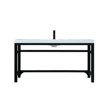 Elegant Lighting Vf14560 Raya 60" Free Standing Single Basin Vanity Set - Black