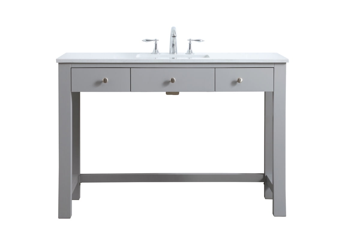 Hudson 48'' Gray Single Bathroom Vanity with Calacatta Marble Top