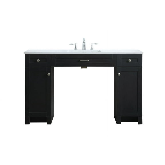 Elegant Kitchen and Bath 54 Inch ADA Compliant Bathroom Vanity In Black