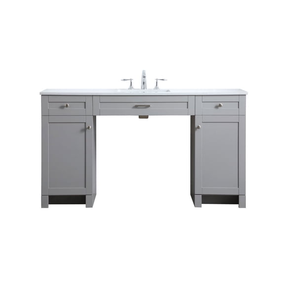 Elegant Lighting VF14960GR Cooper 60" Free Standing Single Basin Vanity Set - Grey