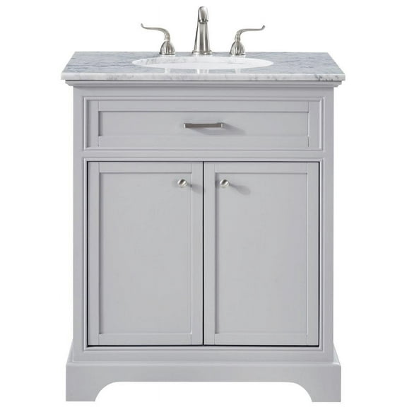Elegant Lighting Vf15030wh Americana 30" Free Standing Single Basin Vanity Set - Grey