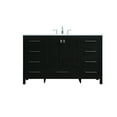 thumbnail image 1 of Elegant Lighting VF18854BK Irene 54" Free Standing Single Basin Vanity Set - Black, 1 of 7