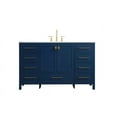 thumbnail image 1 of Elegant Lighting Vf18854 Irene 54" Free Standing Single Basin Vanity Set - Blue, 1 of 7
