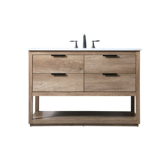 Elegant Lighting Vf19248 Larkin 48" Free Standing Single Basin Vanity Set - Wood