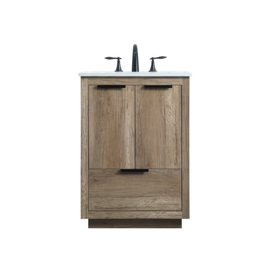 Elegant Kitchen and Bath 24 Inch SIngle Bathroom Vanity In Natural Oak