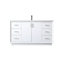 Elegant Lighting Vf19660 Hayes 60" Free Standing Single Basin Vanity Set - White