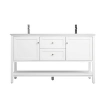 Elegant Lighting Vf22260d Heath 60" Free Standing Double Basin Vanity Set - White