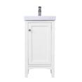 thumbnail image 1 of Elegant Lighting Vf2318 Mod 18" Free Standing Single Basin Vanity Set - White, 1 of 7
