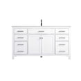 thumbnail image 1 of Elegant Lighting Vf23360 Lewis 60" Free Standing Single Basin Vanity Set - White, 1 of 6