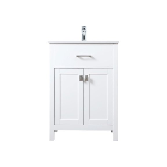 Elegant Lighting Vf28824 Harrison 24" Free Standing Single Basin Vanity Set - White