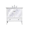thumbnail image 1 of Elegant Lighting Vf30236 Luxe 36" Free Standing Single Basin Vanity Set - White, 1 of 16