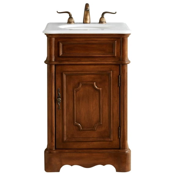 21 In. Single Bathroom Vanity Set In Teak