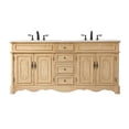thumbnail image 1 of Elegant Lighting Vf30472d Francis 72" Free Standing Double Basin Vanity Set - Beige, 1 of 8