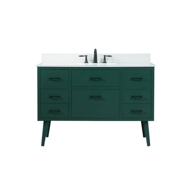 Elegant Lighting Vf41048m-Bs Boise 48" Free Standing Single Basin Vanity Set - Green