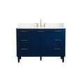 thumbnail image 1 of Elegant Lighting Vf47048m-Bs Baldwin 48" Free Standing Single Basin Vanity Set - Blue, 1 of 8