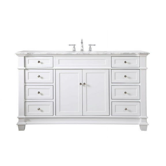 60 inch Single Bathroom Vanity set in White