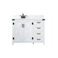 thumbnail image 1 of Elegant Decor Grant 42" MDF Single Bathroom Vanity with Backsplash in White, 1 of 8