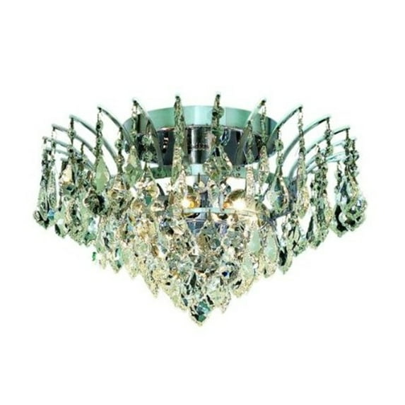 Elegant Lighting Victoria 16" 6 Light Elements Crystal Flush Mount