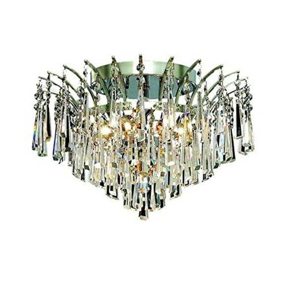 Elegant Lighting Victoria 16" 6 Light Royal Crystal Flush Mount