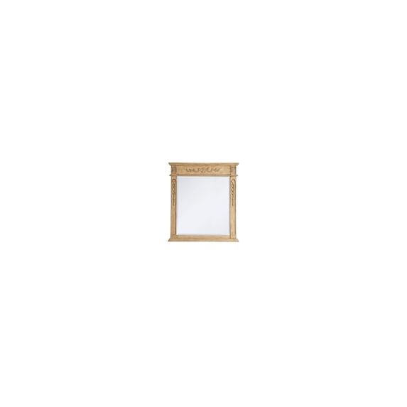 Elegant Decor Wood frame mirror 32 inch x 36 inch in Antique Beige