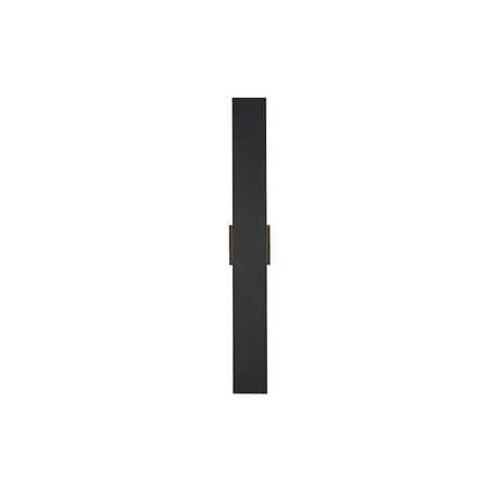 Elegant Lighting Waylen 4.5 x 34 inch Outdoor Wall Sconce in Black