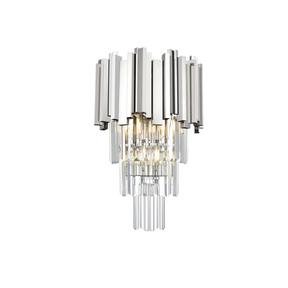 Elegant Lighting Willow 12" Wall Sconce in Chrome