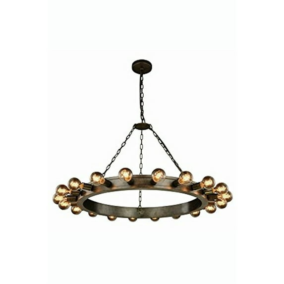 Winston Collection Pendant Lamp D:40" H:24" Lt:20 Aged Iron Finish