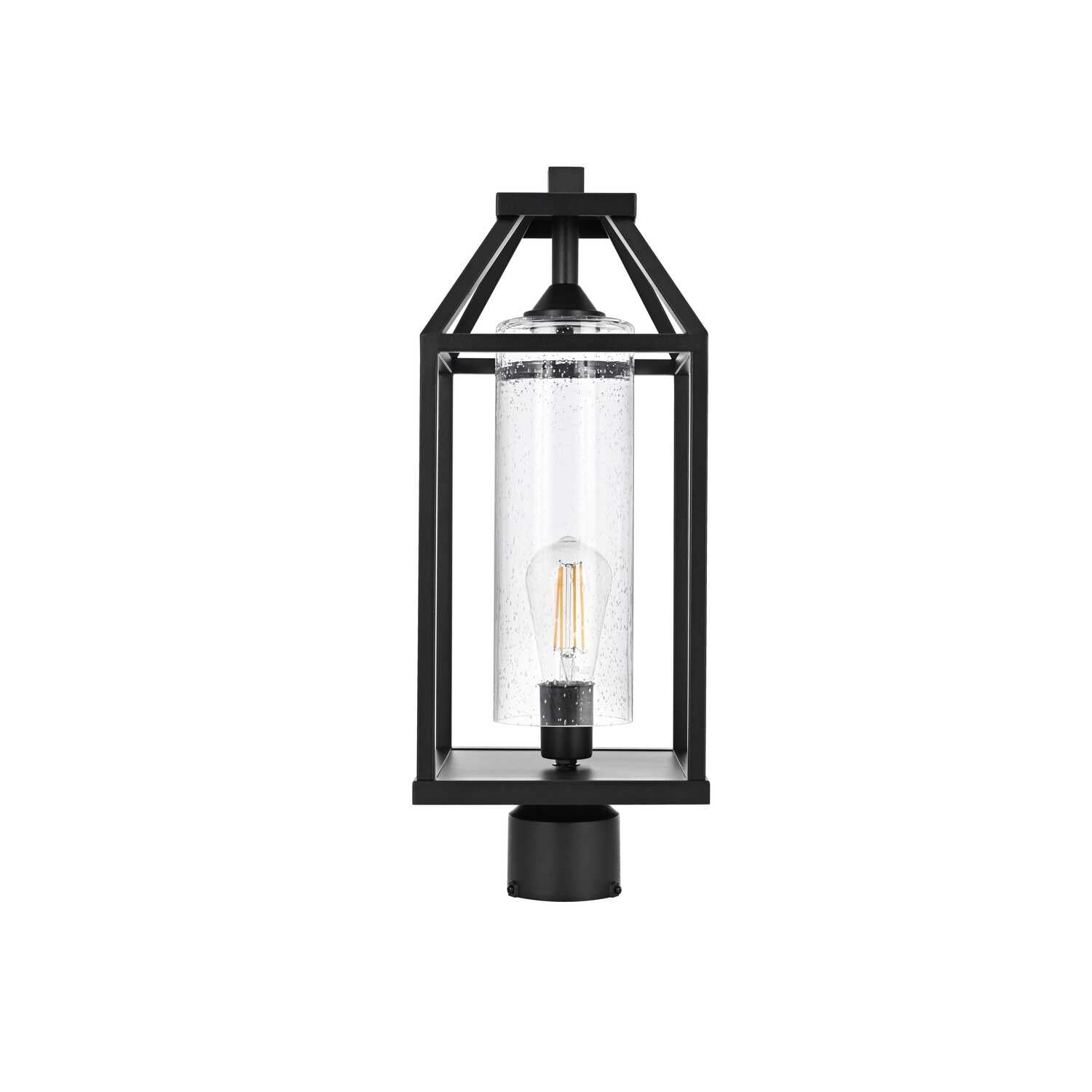 Elegant Lighting Zora 21" Outdoor Post Light in Black