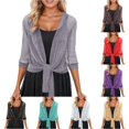 thumbnail image 1 of Elegant Lightweight Knit Cover Up Casual Lace Mesh Short Cardigan Sweater for Summer Thin Sweater, 1 of 5