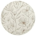thumbnail image 1 of Elegant Line Art Floral Pattern 15.4in Diameter PVC Plate Mat, Heat-Resistant and Cuttable, Kitchen Decor, 1 of 7