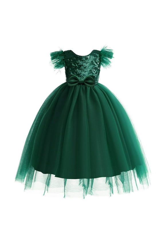 Elegant Little and Big Girls Long Birthday Party Wedding Pageant Graduation Prom Maxi Dresses for 3-12Years