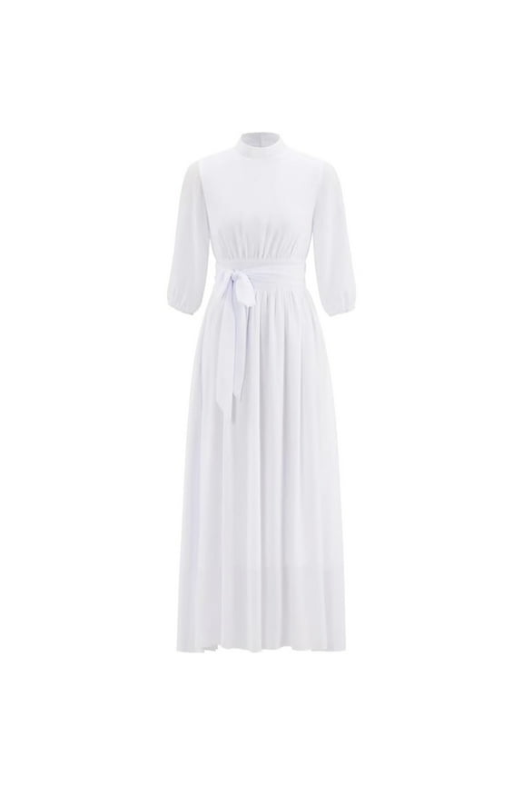 Elegant Liturgical Choir Robe – Minister Cassock with Belt for Church Services