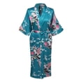 thumbnail image 1 of Elegant Long Floral Silk Kimono Womens Robe, Sizes 2 to 18, Brides and Bridesmaid Robes, Lightweight Robe, 1 of 4