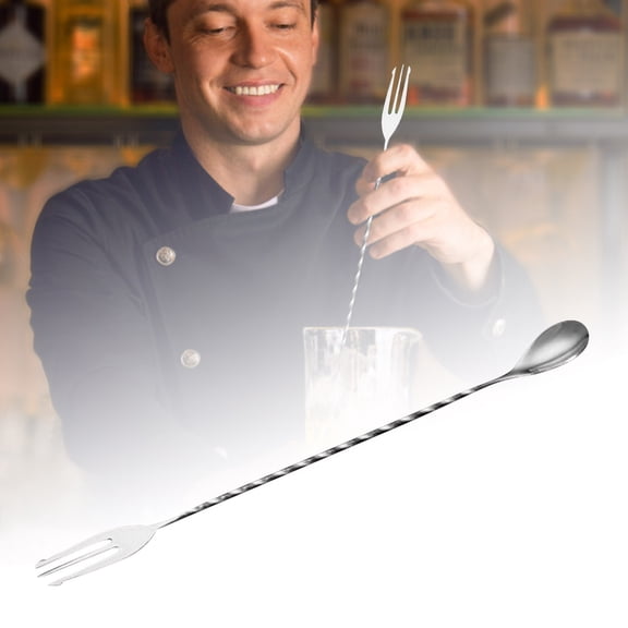 Elegant Long Handle Water Drop Spiral Bar Spoon for Mixing Coffee and Tea - Addition to Your Tableware