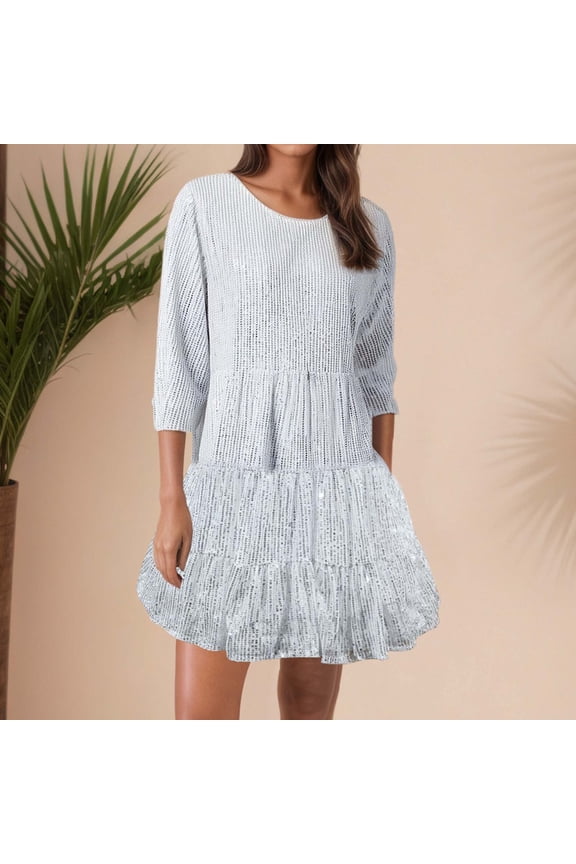 Elegant Long Skirt Suit Evening Gown Dress With Sequins For Women Formal Party Wear Comfortable Hand Wash Women Dresses Semi Formal plus Size Gown Long Skirt Suit Sequin Two Piece Set Swimsuits for