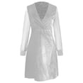 thumbnail image 1 of Elegant Long Sleeve Formal Evening Gown For Party Dress With Neckline And Flowy Skirt, 1 of 6