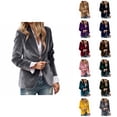 thumbnail image 1 of Elegant Long Sleeve Notch Lapel Solid Color For Wear And Formal Business Attire With A Modern Tailored Fit, 1 of 5