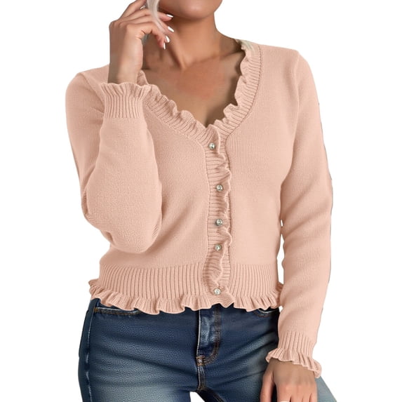Elegant Long Sleeve Ribbed Knit Cardigan for Women Cozy Soft Yarn Open Front Design with Fringe Trim Casual Comfort Wear Women Casual Dress Sweater Long Sleeve Hoodie Womens Long Hooded Sweatshirt