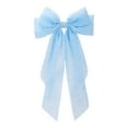thumbnail image 1 of Elegant Long Tail French Knot Satin Bow Headband for Femininity and Style in Barrettes, 1 of 4
