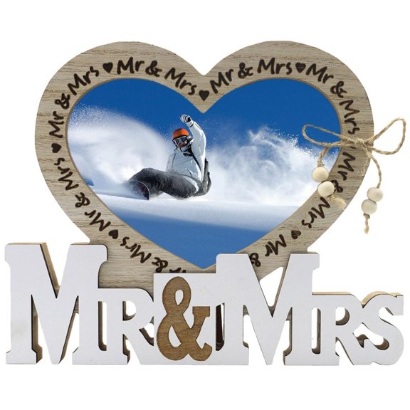 Elegant Wood Mr and Heart Picture Frames Showcase Your Unique Connection Cherish Memory Wood Photo Frames