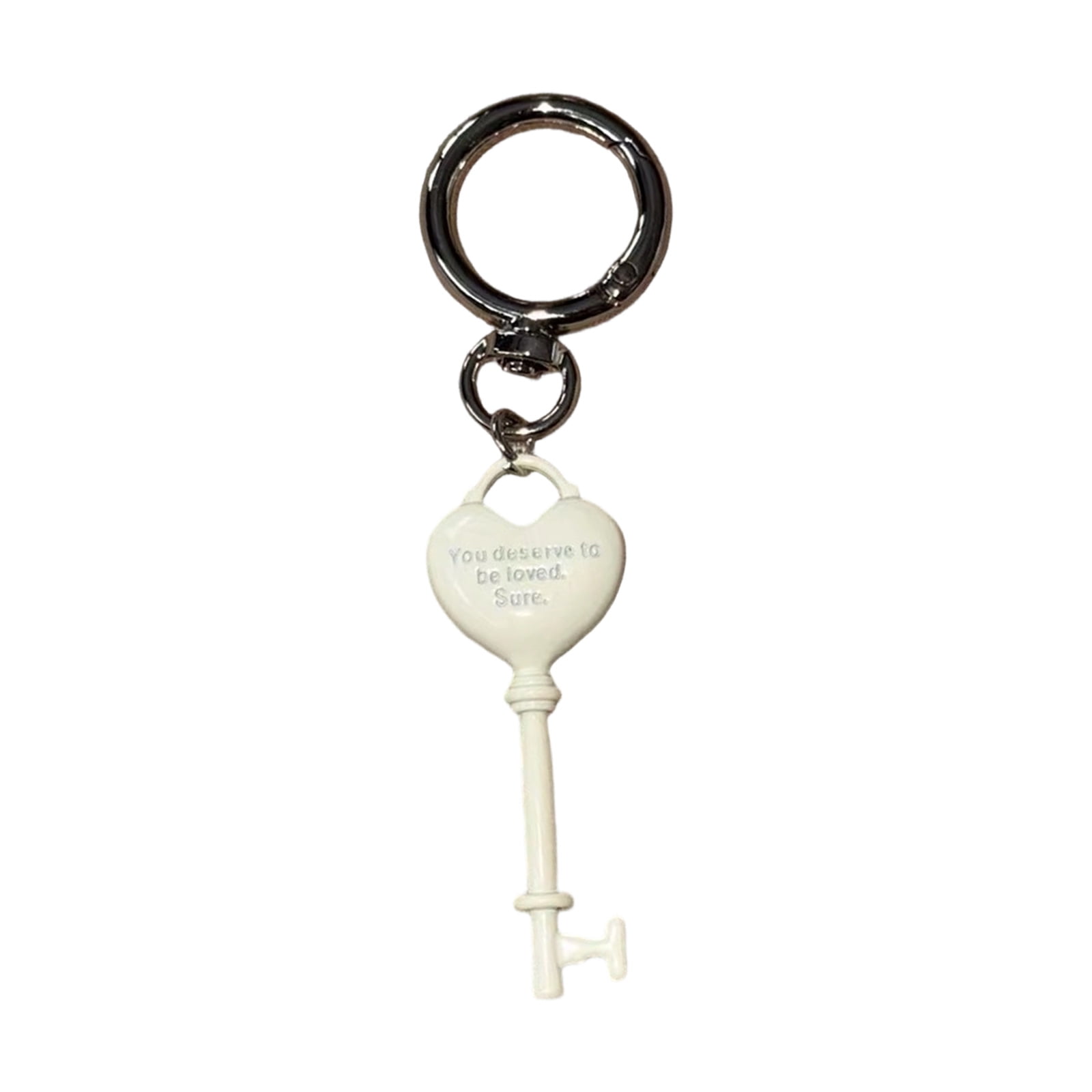 Elegant Love Symbol Keychain Sturdy Alloy Metal Charm Heart Key Rings ...