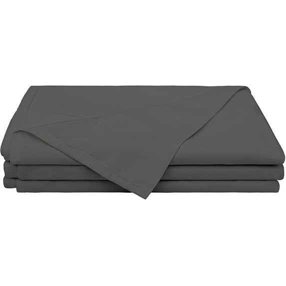 Elegant & Luxury Flat Bedsheets 1 Piece Only - Full-XL Size Top Sheets - Ultra Soft 100% Egyptian Cotton & 400 Thread Count Sheet with 4" Inch Hem - Breathable Bed Top Sheets - Dark Grey Solid.