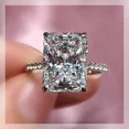thumbnail image 1 of New Elegant Luxury Jewelry 925 Sterling Silver Multi Shape White Topaz Moissanite CZ Promise Ring Women Wedding Bridal Ring, 1 of 1