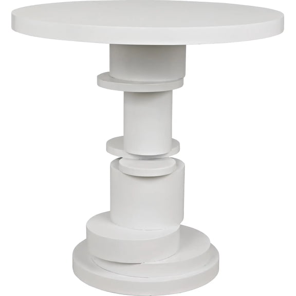 Elegant Mahogany Hugo Side Table in Solid White by Noir