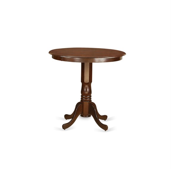 Elegant Mahogany Round Kitchen Dinette Table with Intricate Pedestal Base - Perfect for Small Spaces and Living Areas